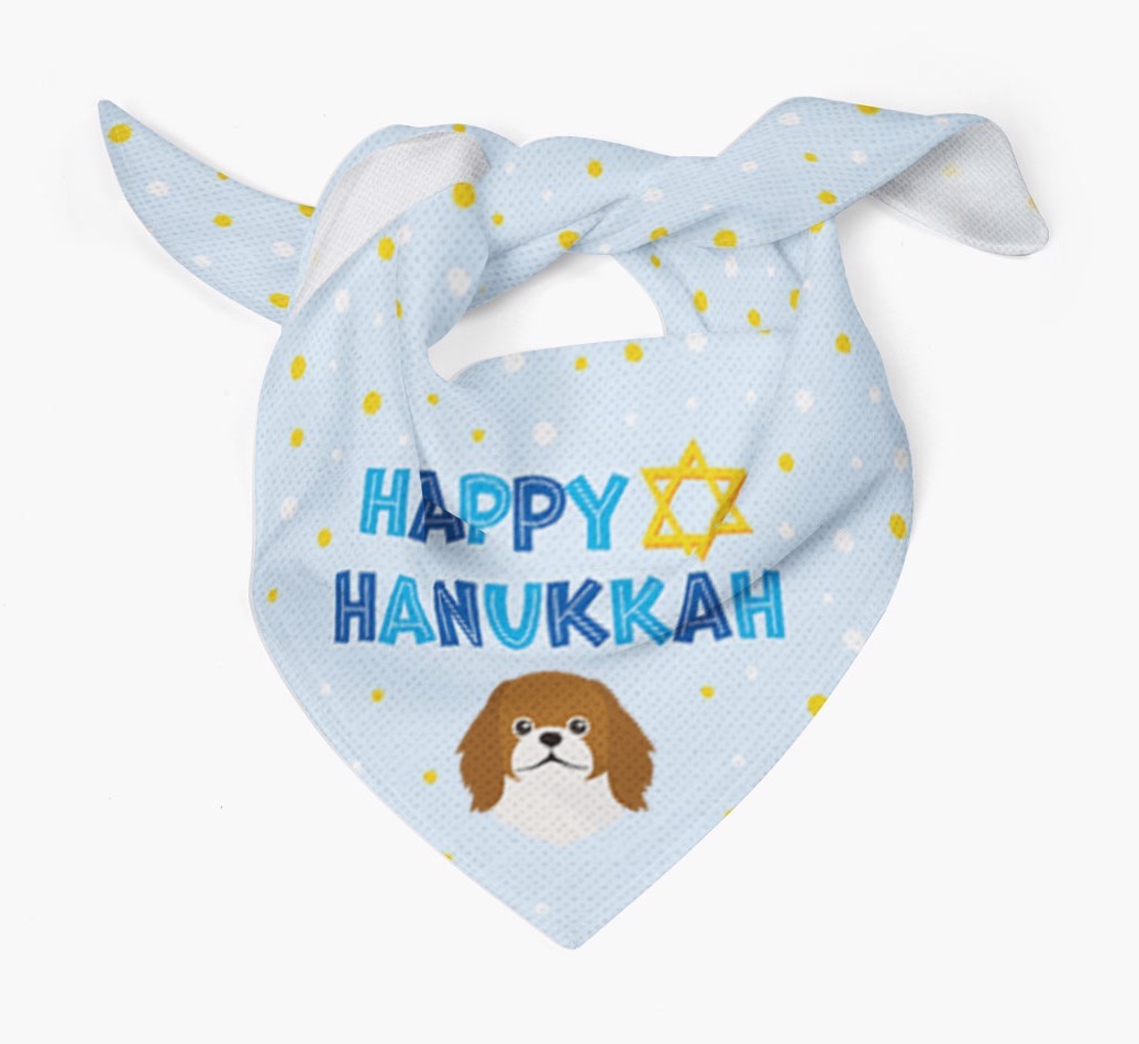 'Happy Hanukkah' - Personalized {breedFullName} Bandana