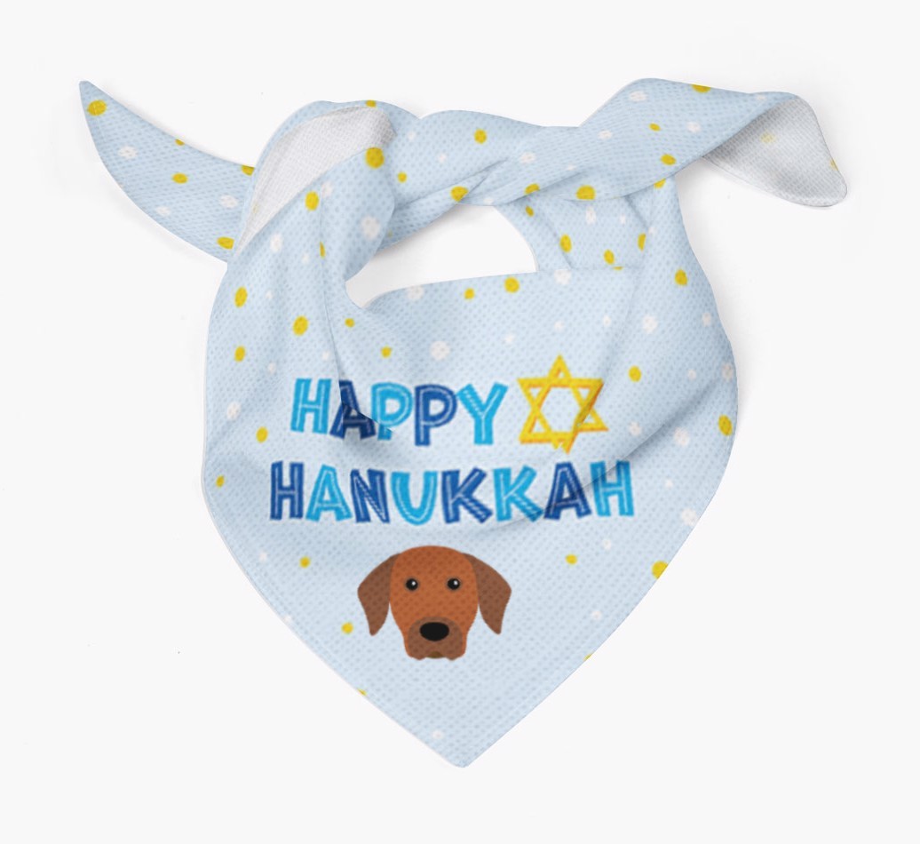 'Happy Hanukkah' - Personalized {breedFullName} Bandana