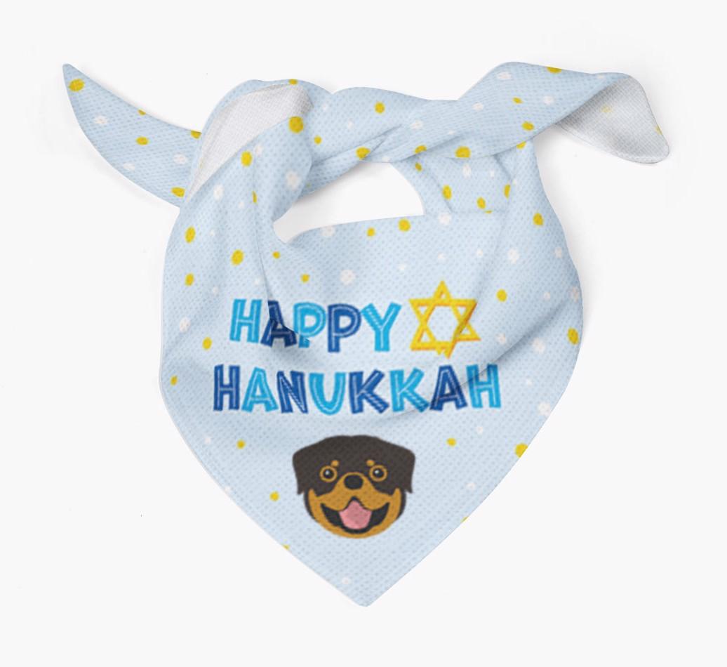 'Happy Hanukkah' - Personalized {breedFullName} Bandana
