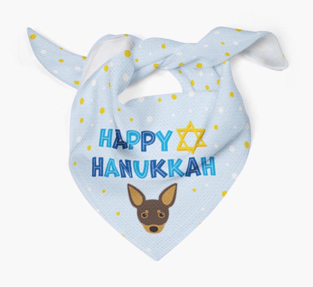 'Happy Hanukkah' - Personalized {breedFullName} Bandana