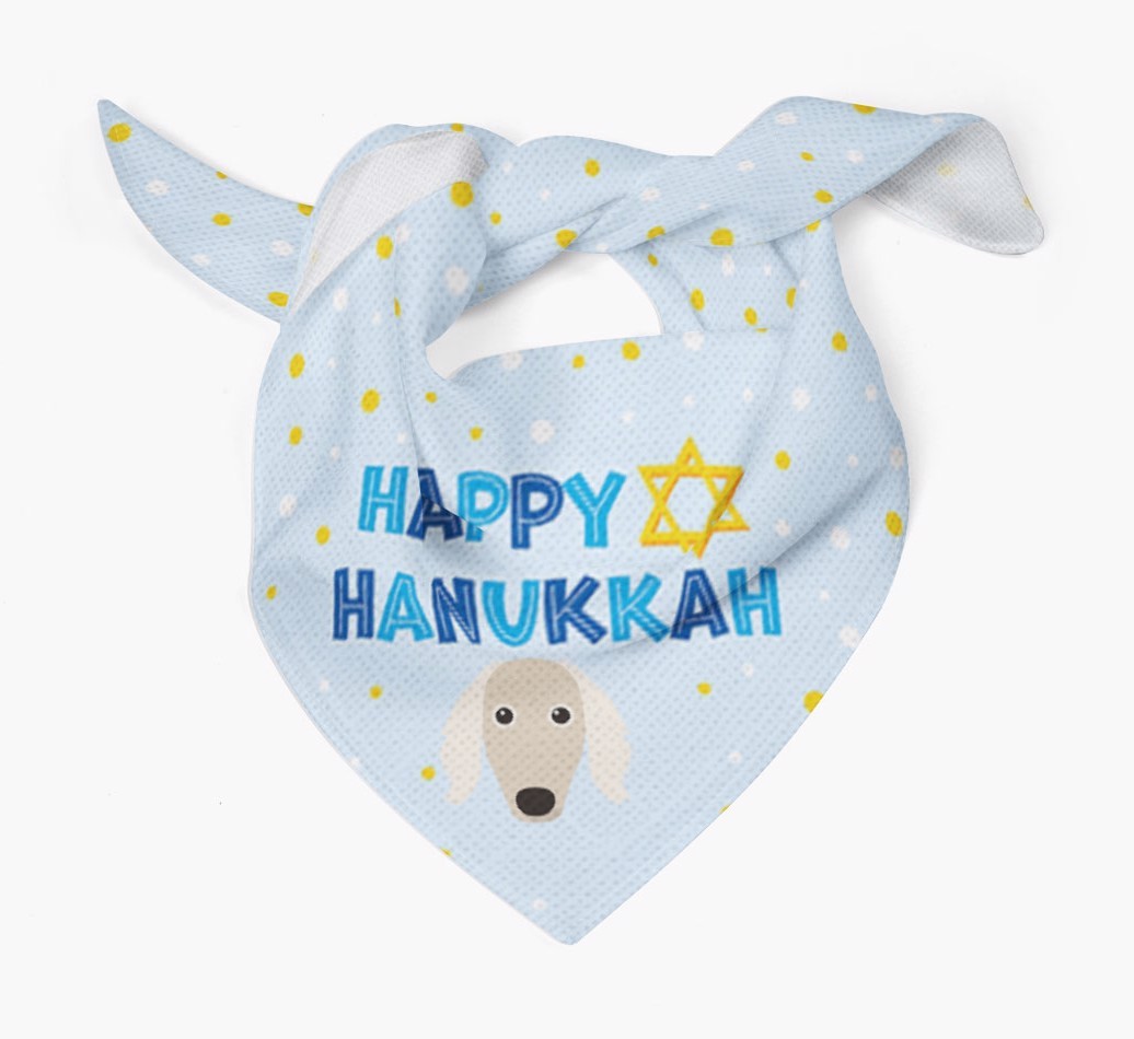 'Happy Hanukkah' - Personalized {breedFullName} Bandana