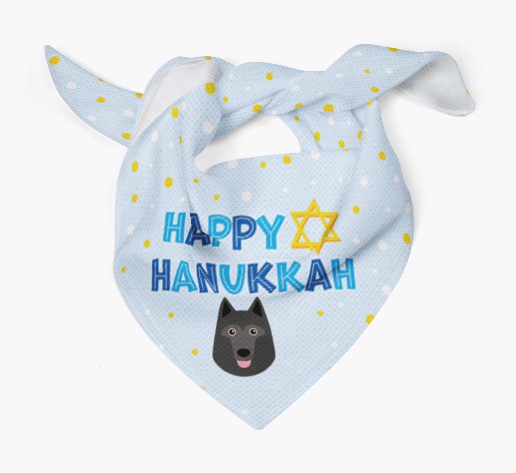 'Happy Hanukkah' - Personalized {breedFullName} Bandana