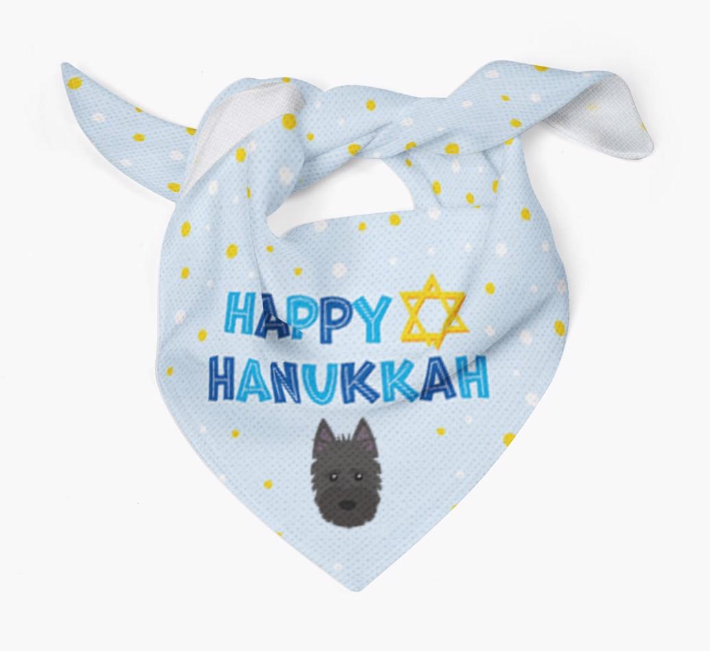 'Happy Hanukkah' - Personalized {breedFullName} Bandana