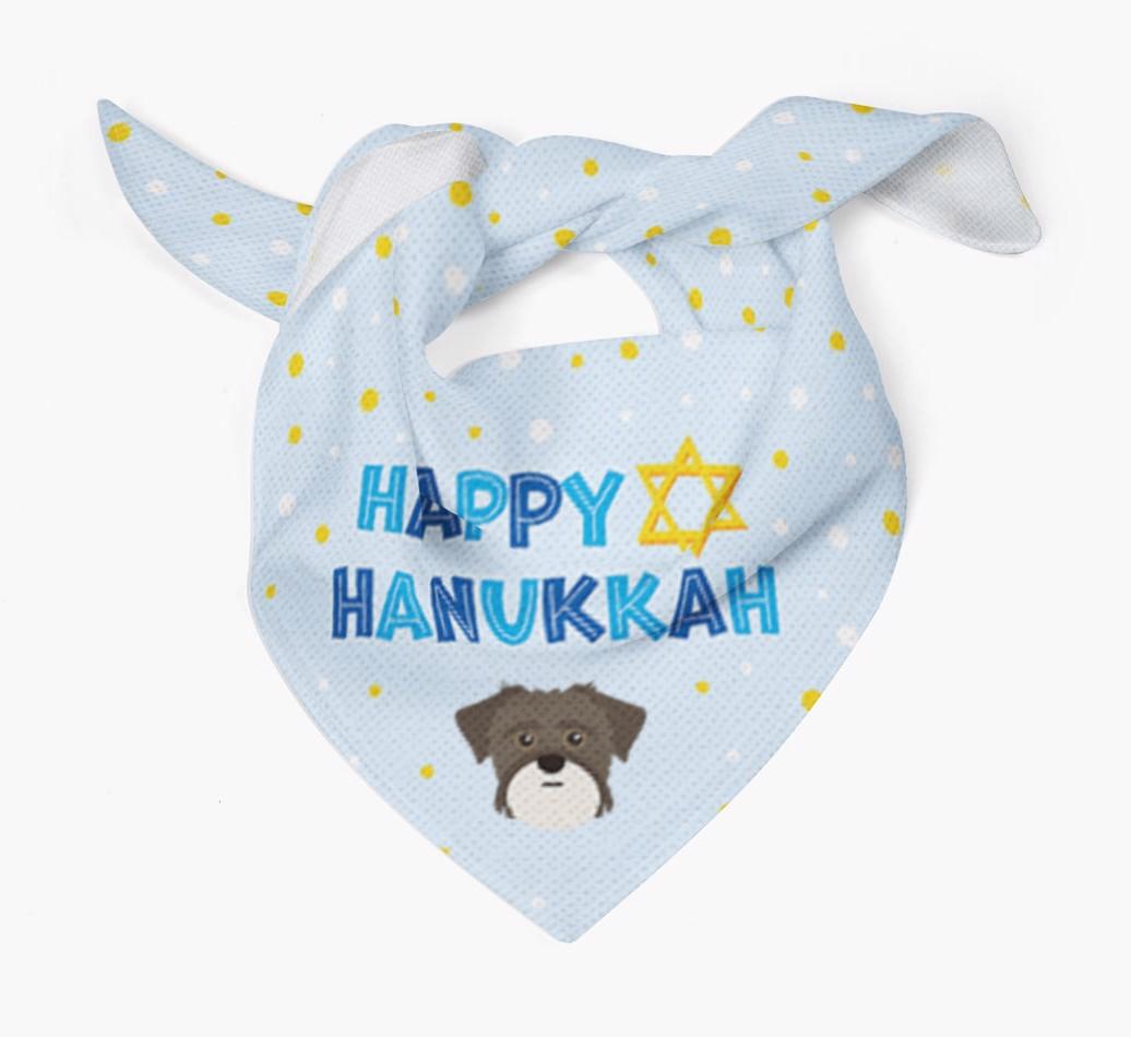 'Happy Hanukkah' - Personalized {breedFullName} Bandana