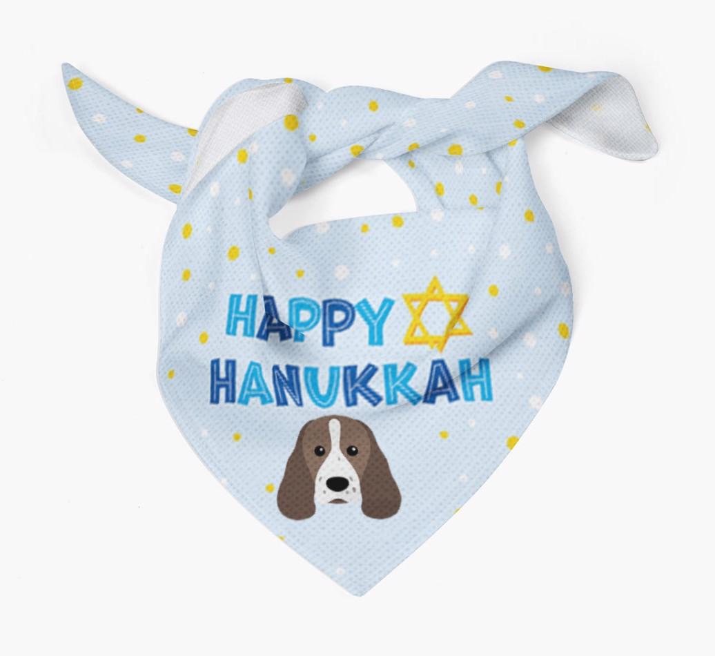 'Happy Hanukkah' - Personalized {breedFullName} Bandana