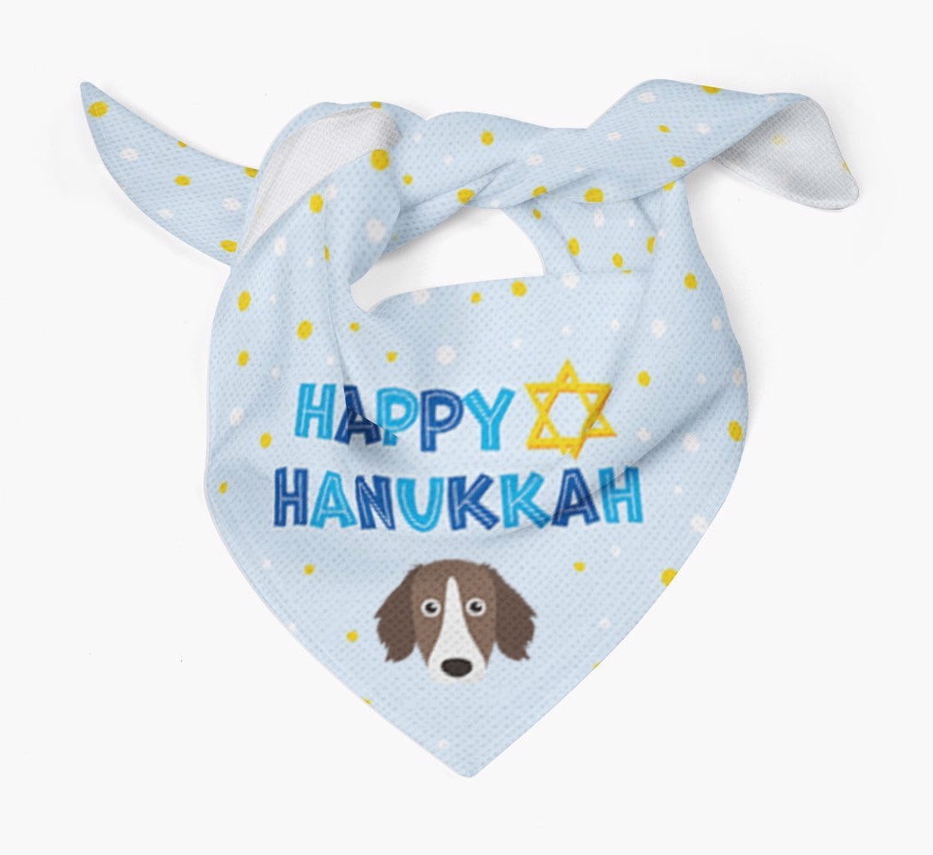 'Happy Hanukkah' - Personalized {breedFullName} Bandana