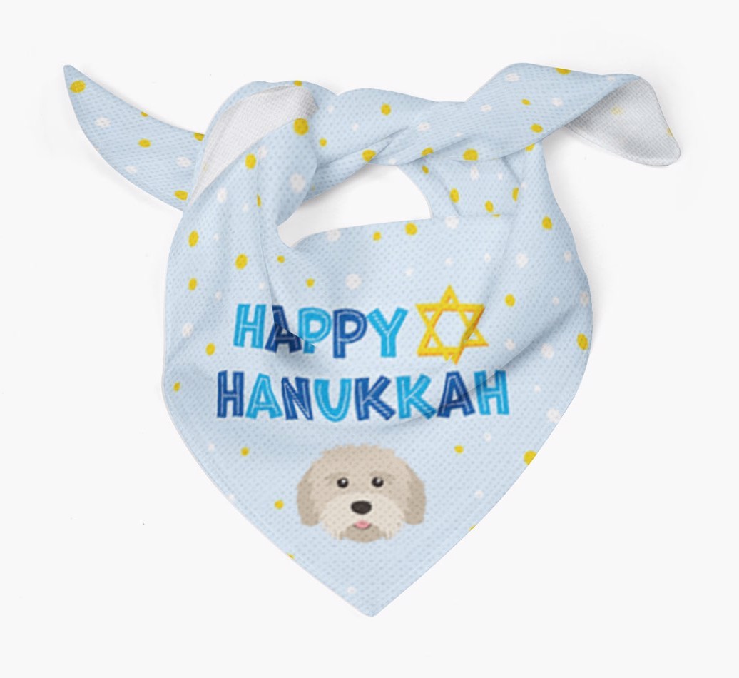 'Happy Hanukkah' - Personalized {breedFullName} Bandana