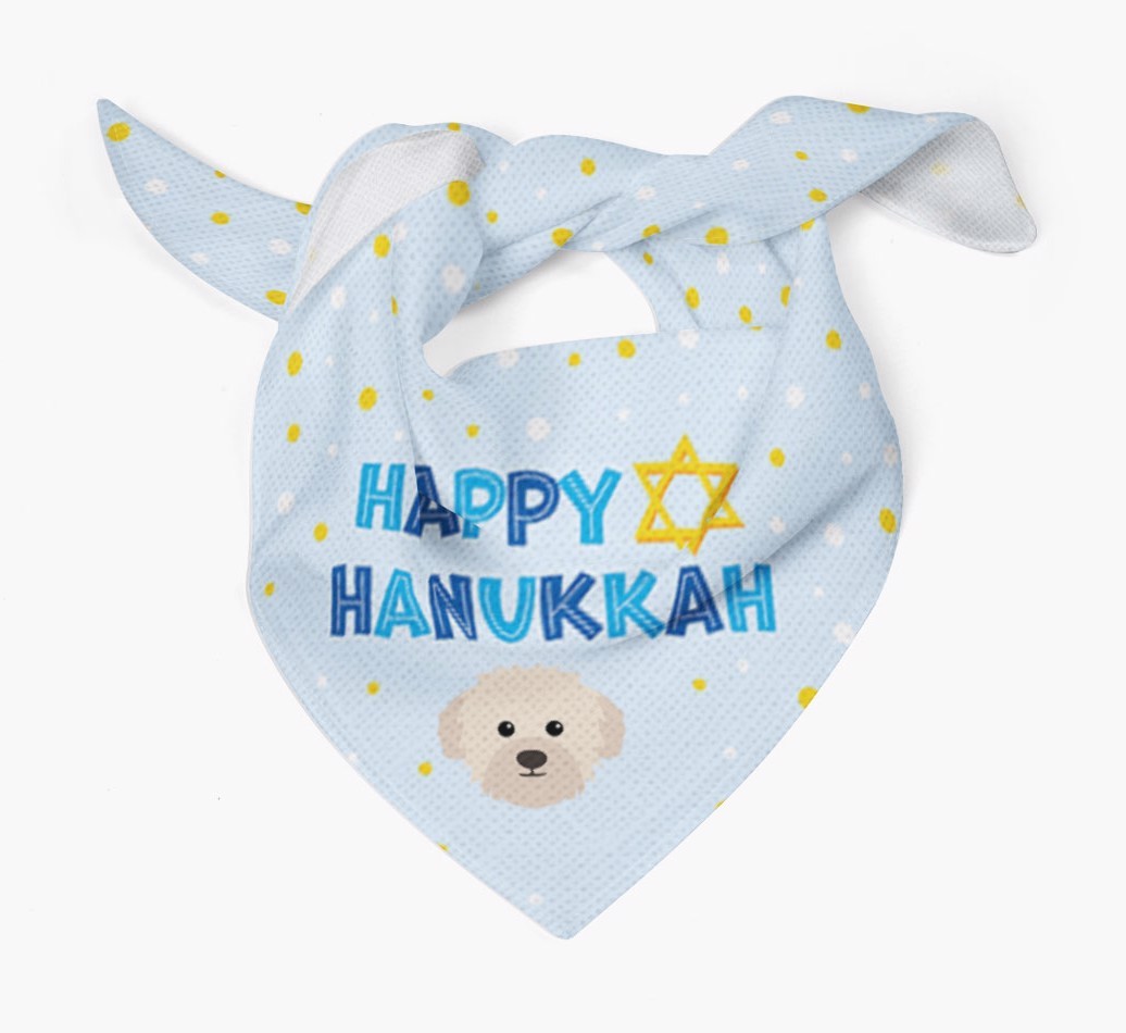 'Happy Hanukkah' - Personalized {breedFullName} Bandana