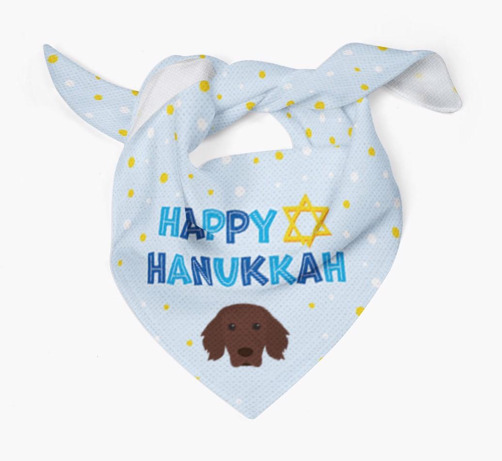'Happy Hanukkah' - Personalized {breedFullName} Bandana