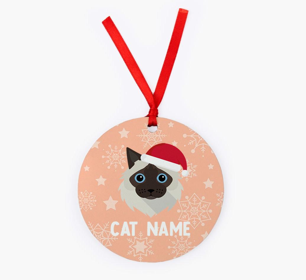 Snowflake: Personalized {breedCommonName} Christmas Decoration