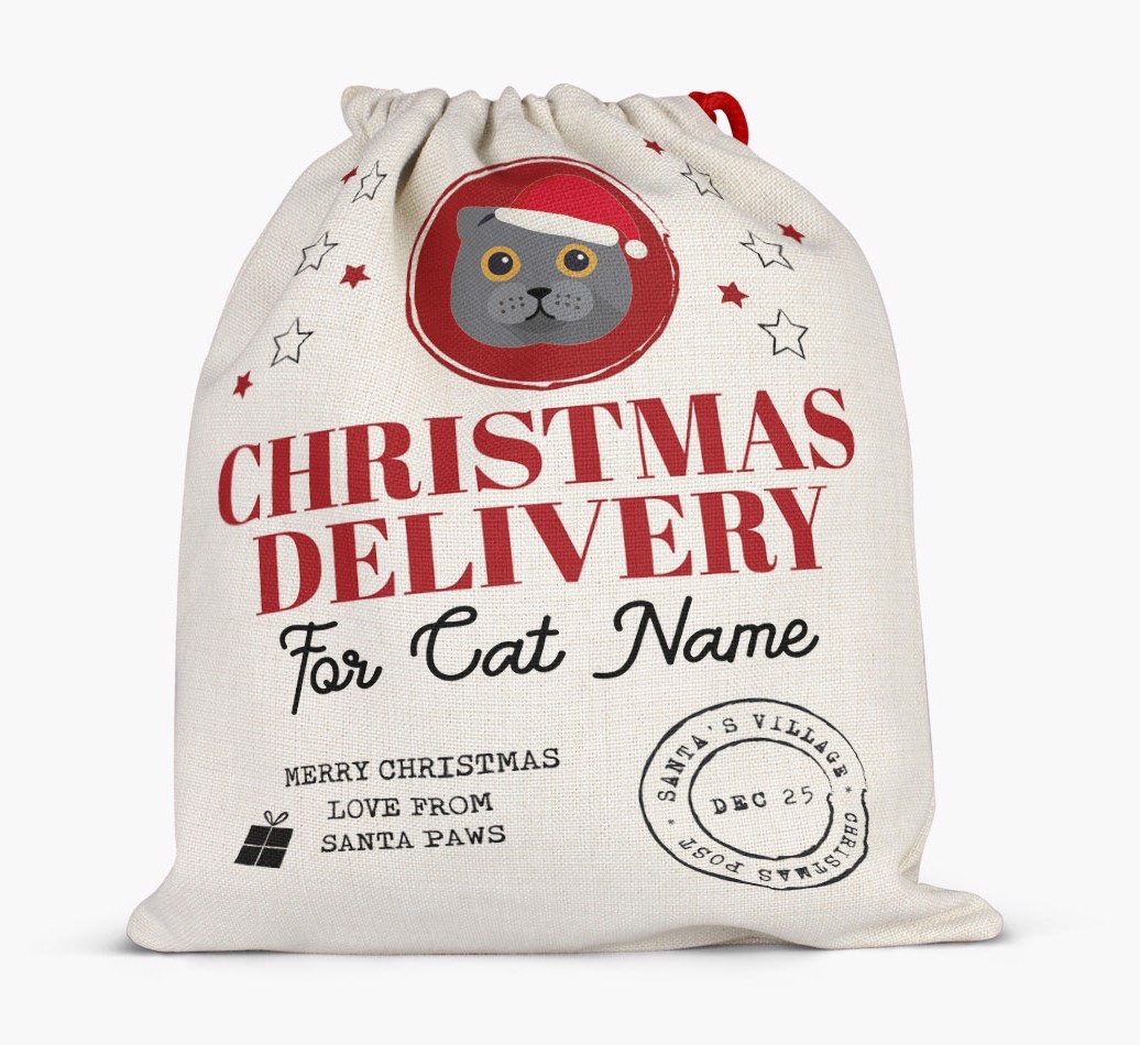 'Christmas Delivery' - Personalised {breedCommonName} Santa Sack