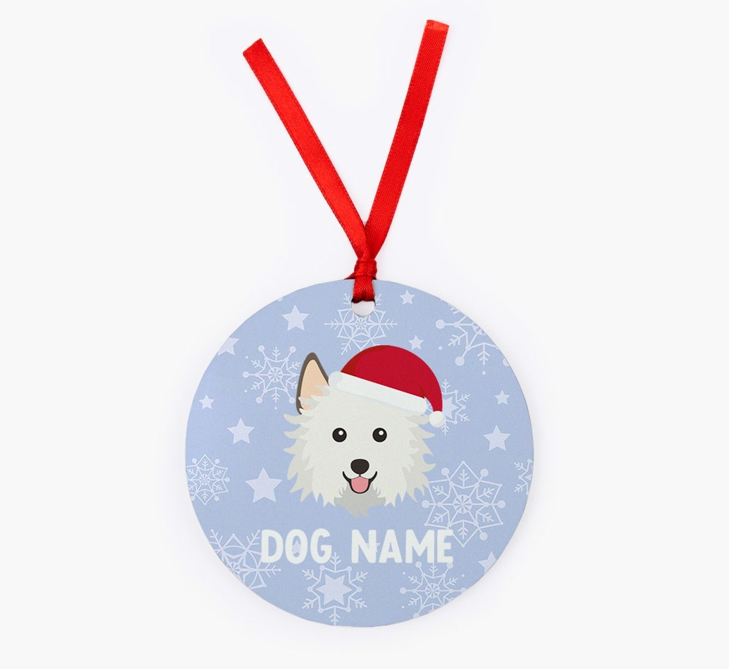 Snowflake: Personalized {breedFullName} Christmas Decoration