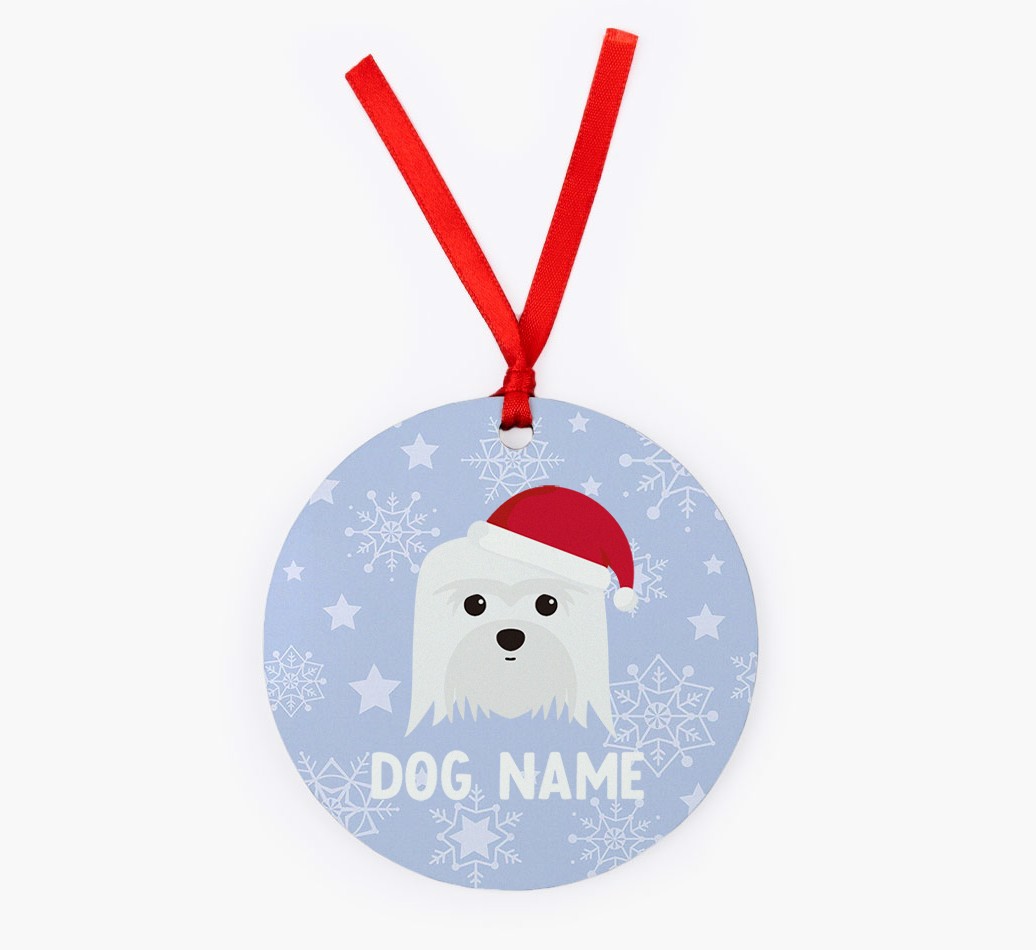 Snowflake: Personalised {breedFullName} Christmas Decoration