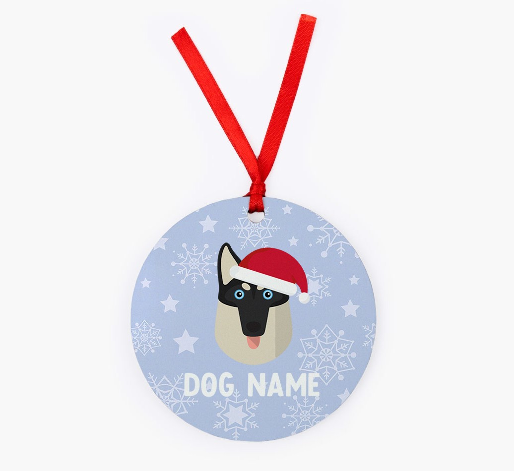 Snowflake: Personalized {breedFullName} Christmas Decoration