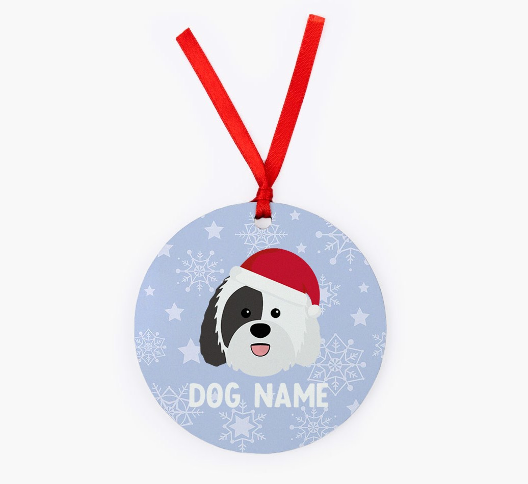 Snowflake: Personalized {breedFullName} Christmas Decoration