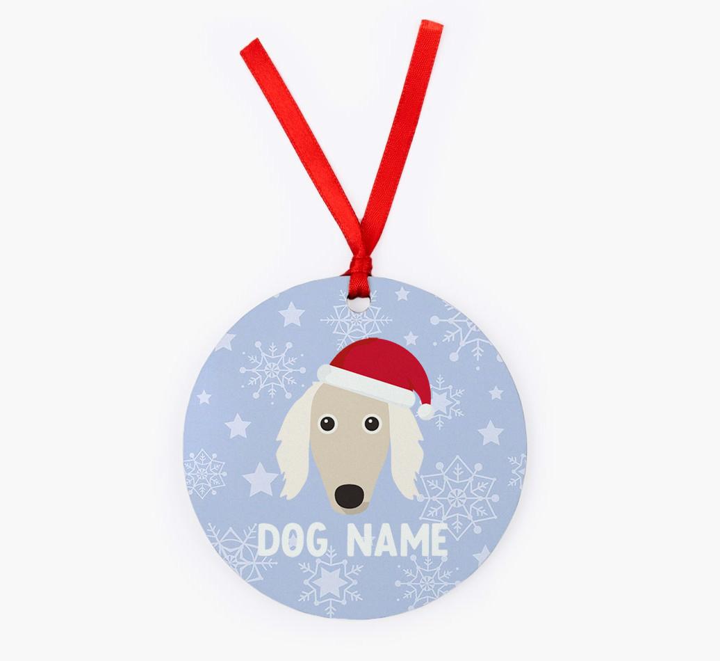 Snowflake: Personalized {breedFullName} Christmas Decoration