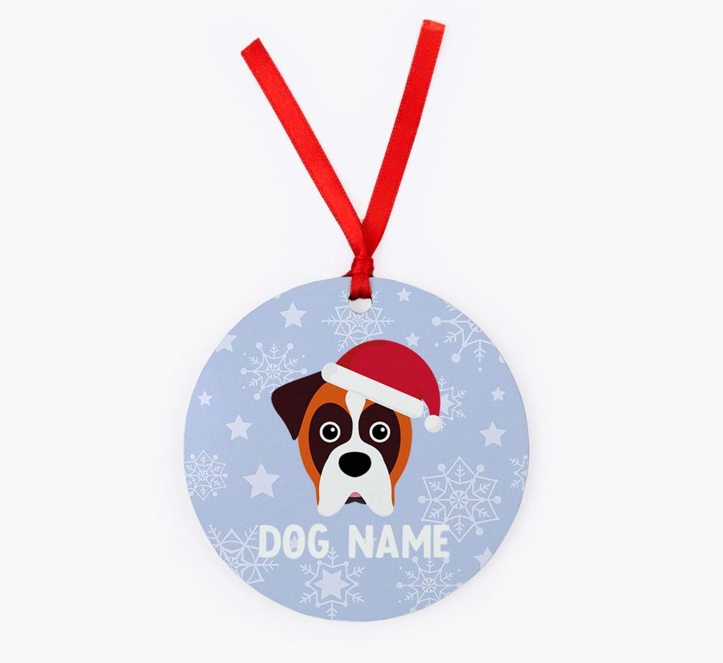 Snowflake: Personalized {breedFullName} Christmas Decoration