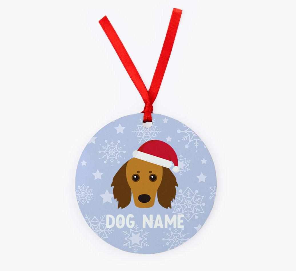 Snowflake: Personalized {breedFullName} Christmas Decoration