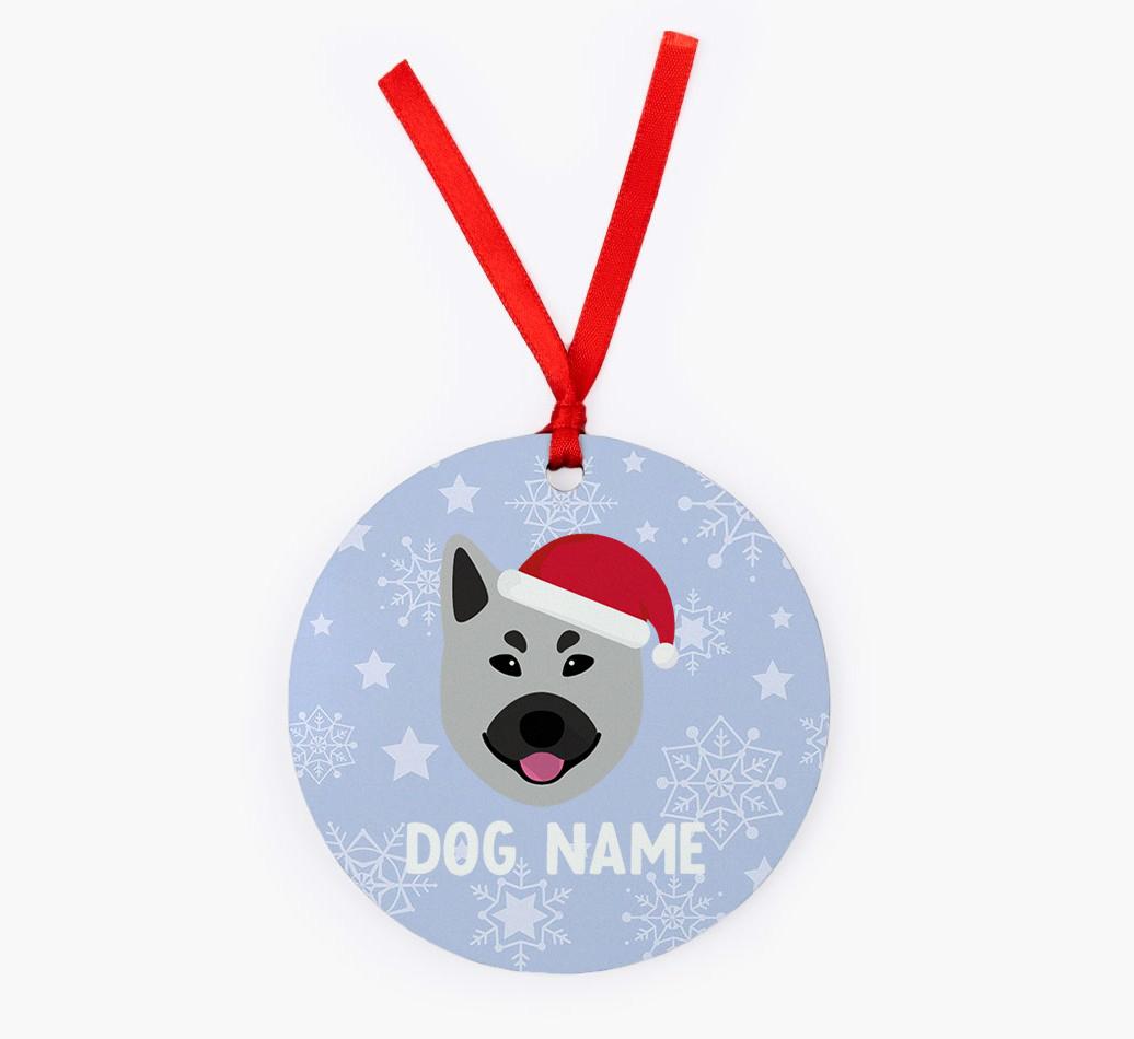 Snowflake: Personalised {breedFullName} Christmas Decoration
