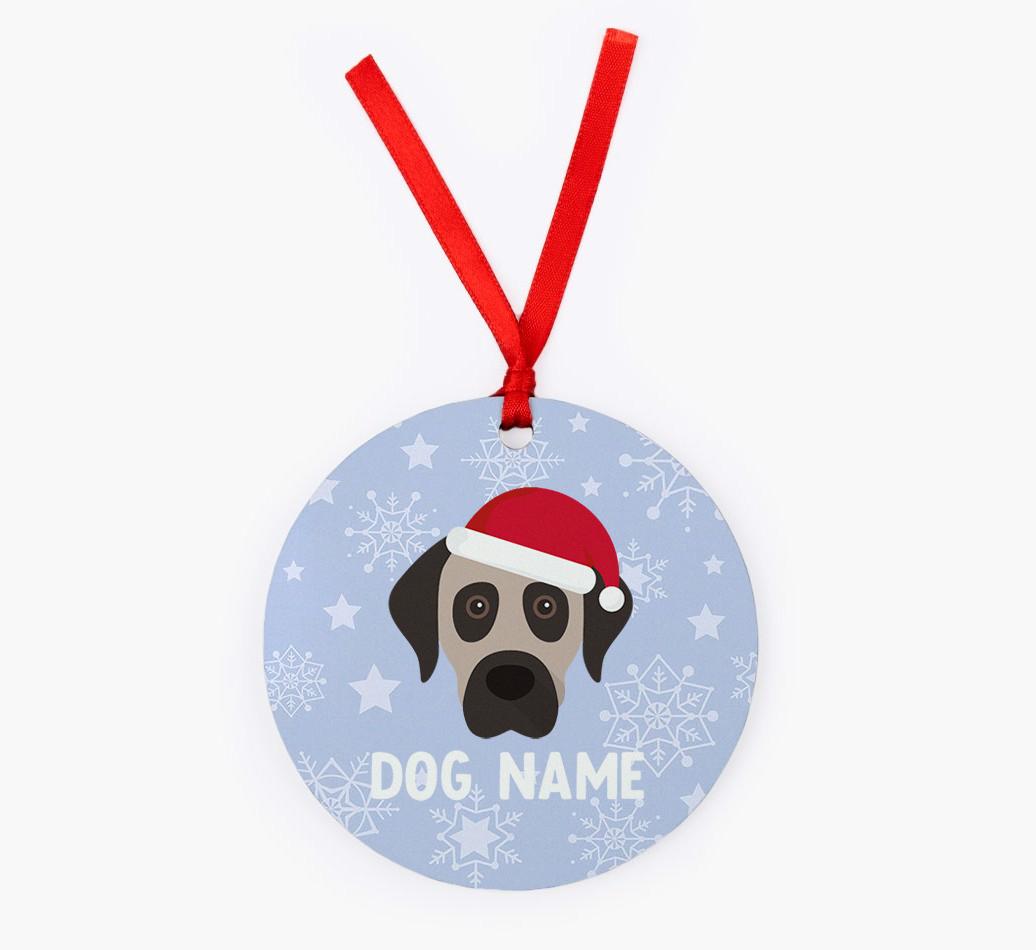 Snowflake: Personalized {breedFullName} Christmas Decoration