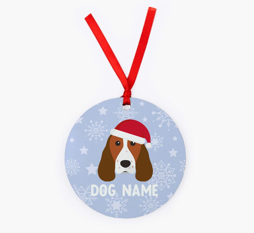 Snowflake: Personalized {breedFullName} Christmas Decoration
