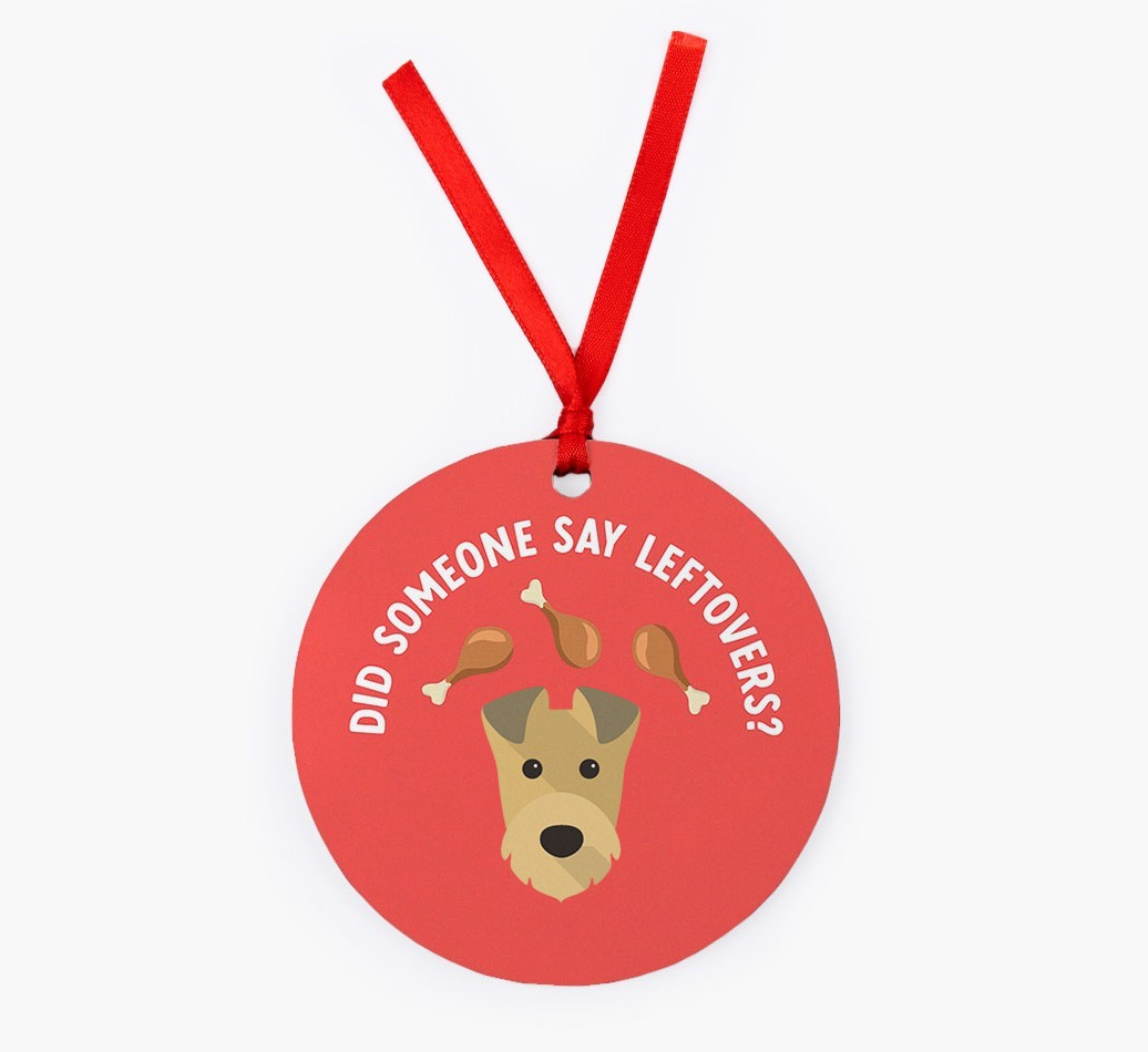 'Did Someone Say Leftovers?' - {breedFullName} Christmas Decoration