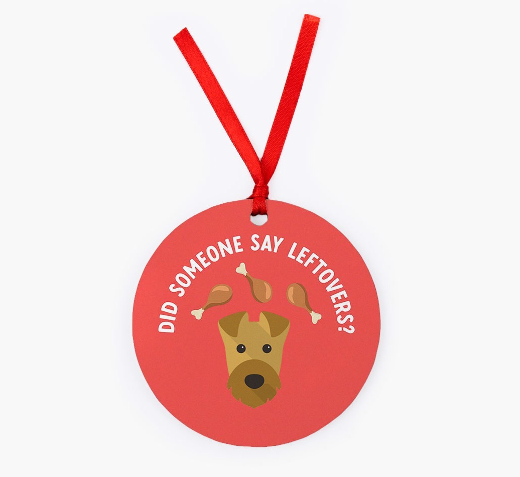 'Did Someone Say Leftovers?' - {breedFullName} Christmas Decoration