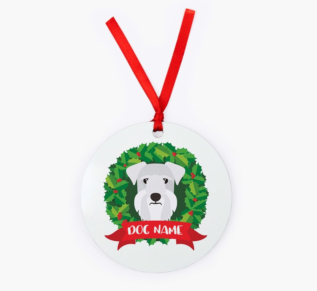 'Wreath' - Personalized {breedFullName} Christmas Decoration