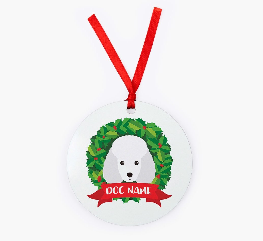 'Wreath' - Personalized {breedFullName} Christmas Decoration