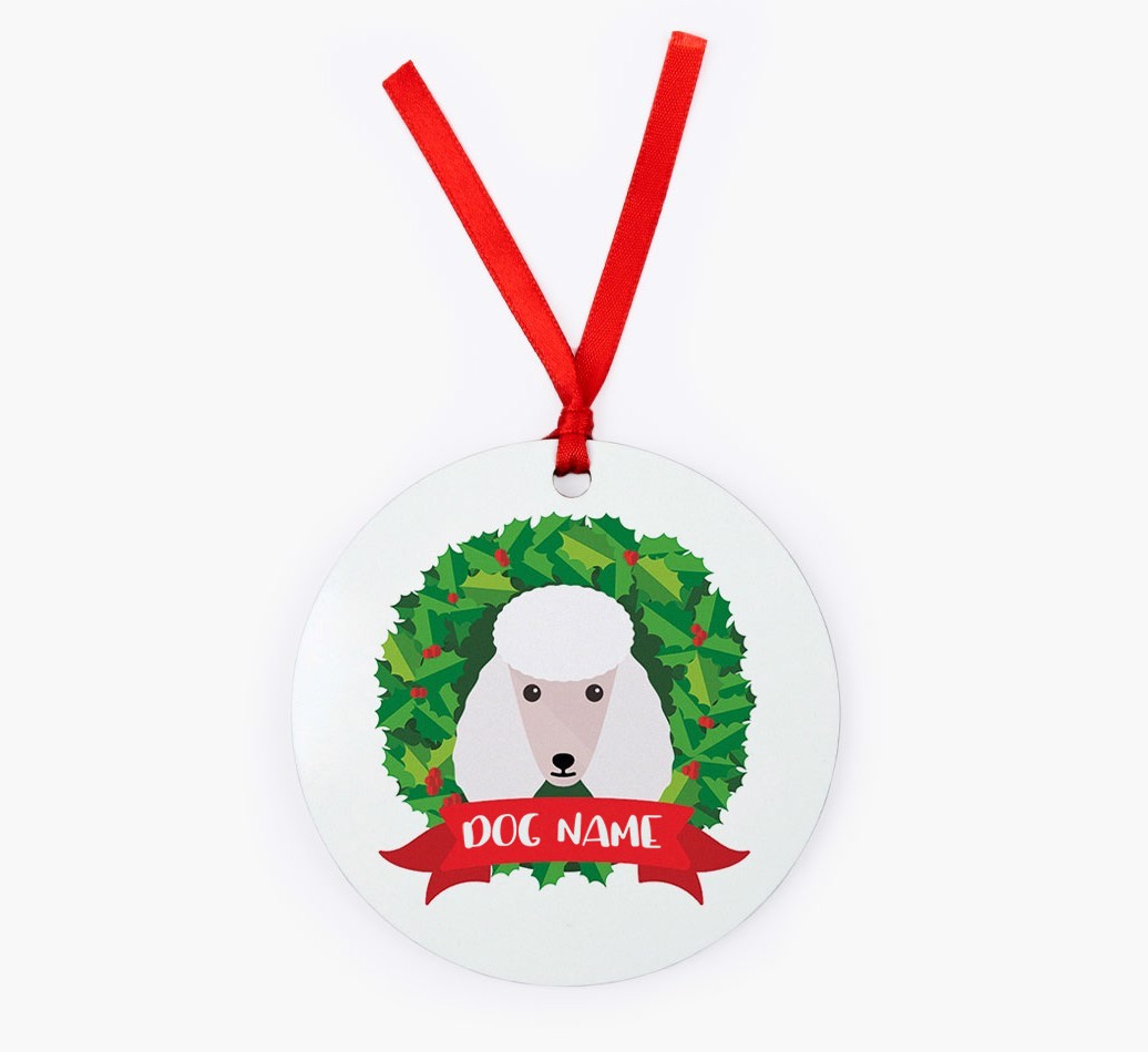 'Wreath' - Personalized {breedFullName} Christmas Decoration