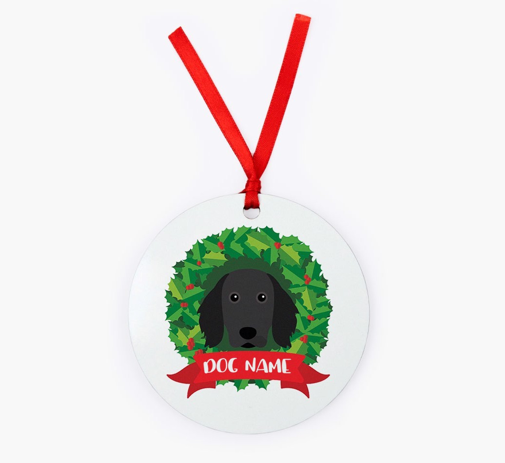 'Wreath' - Personalized {breedFullName} Christmas Decoration