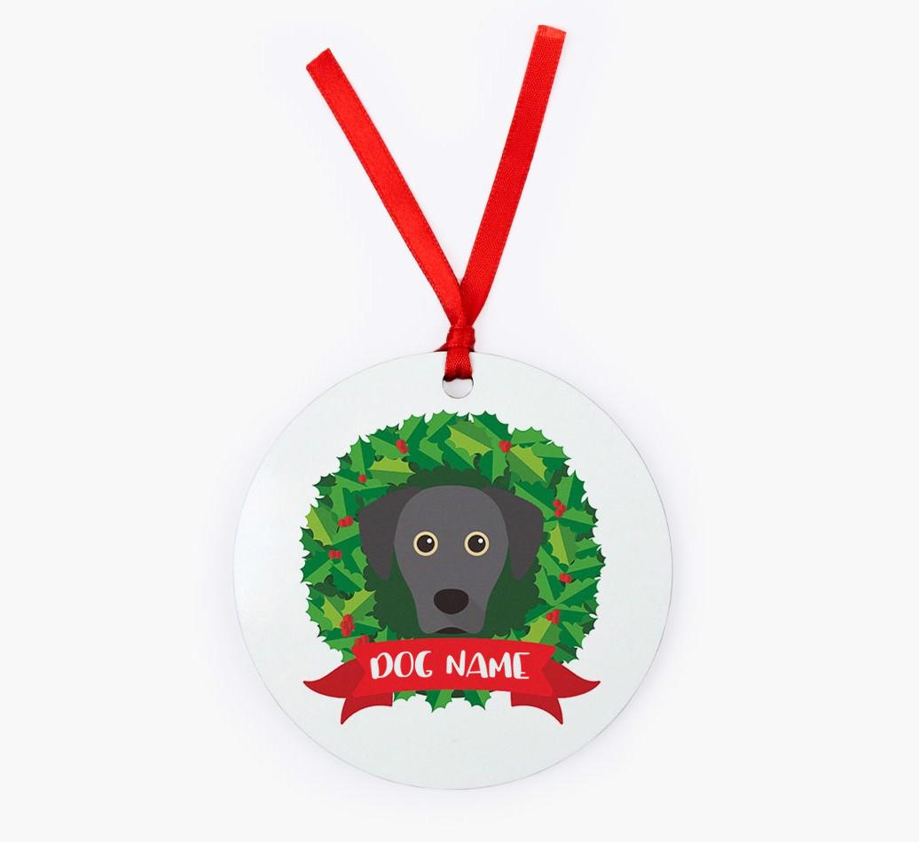 'Wreath' - Personalized {breedFullName} Christmas Decoration