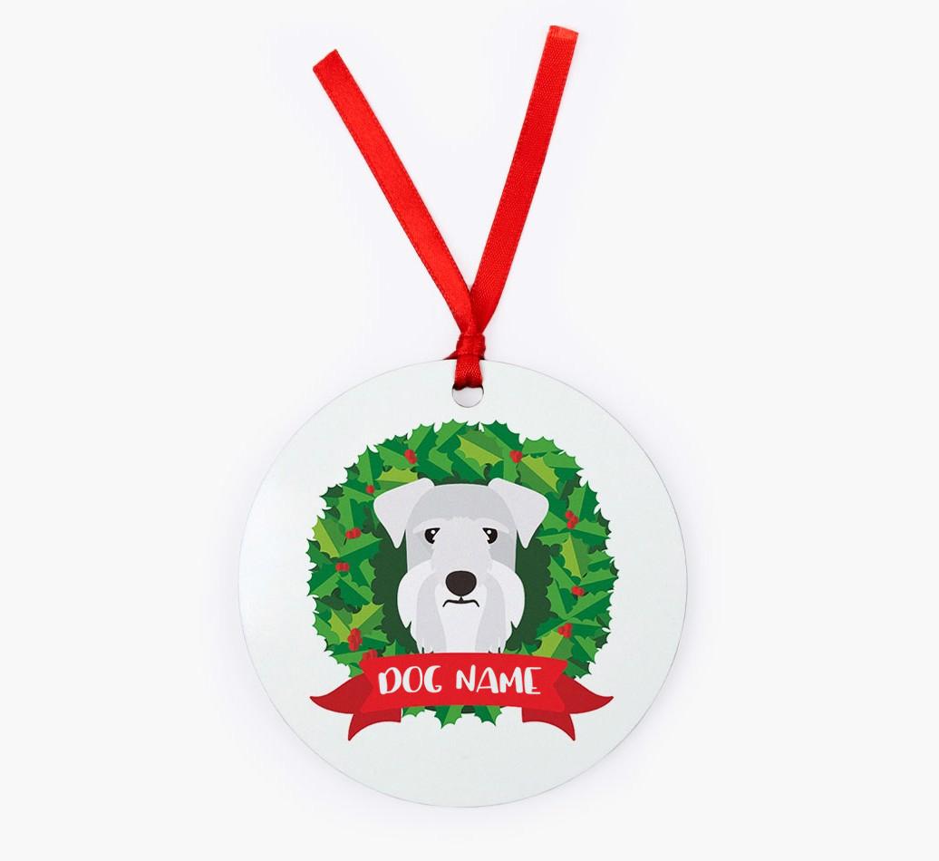 'Wreath' - Personalized {breedFullName} Christmas Decoration