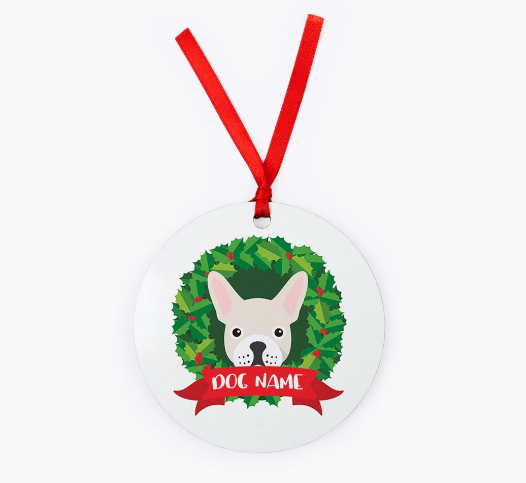 'Wreath' - Personalized {breedFullName} Christmas Decoration