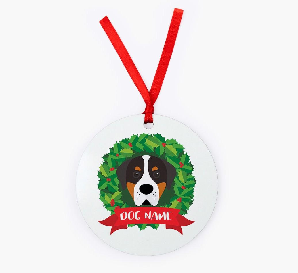 'Wreath' - Personalized {breedFullName} Christmas Decoration