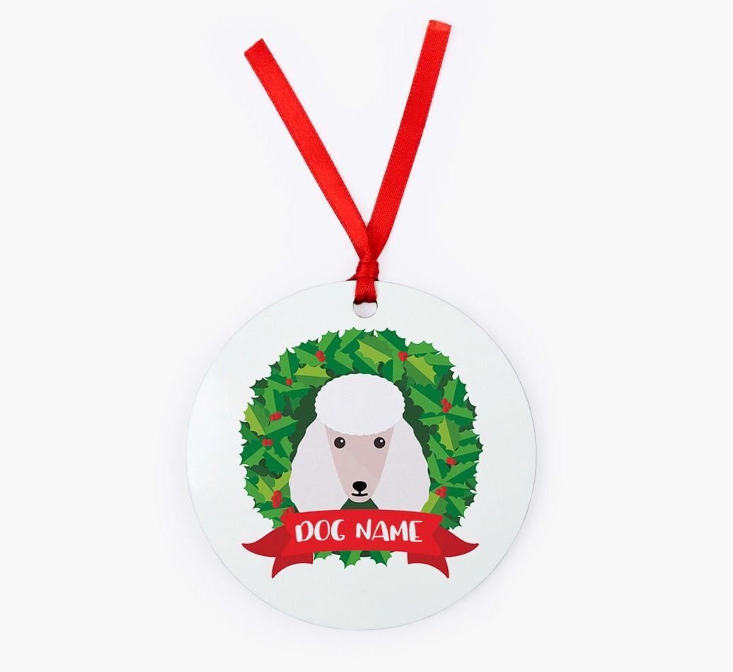 'Wreath' - Personalized {breedFullName} Christmas Decoration
