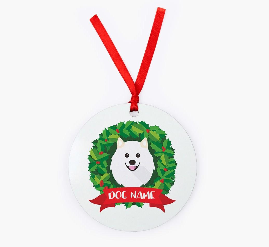 'Wreath' - Personalized {breedFullName} Christmas Decoration