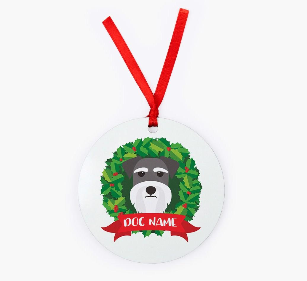 'Wreath' - Personalized {breedFullName} Christmas Decoration