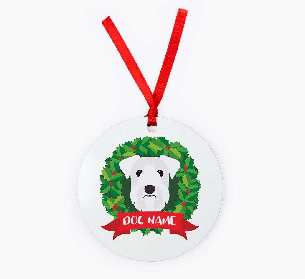 'Wreath' - Personalized {breedFullName} Christmas Decoration