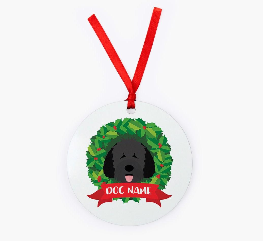 'Wreath' - Personalized {breedFullName} Christmas Decoration