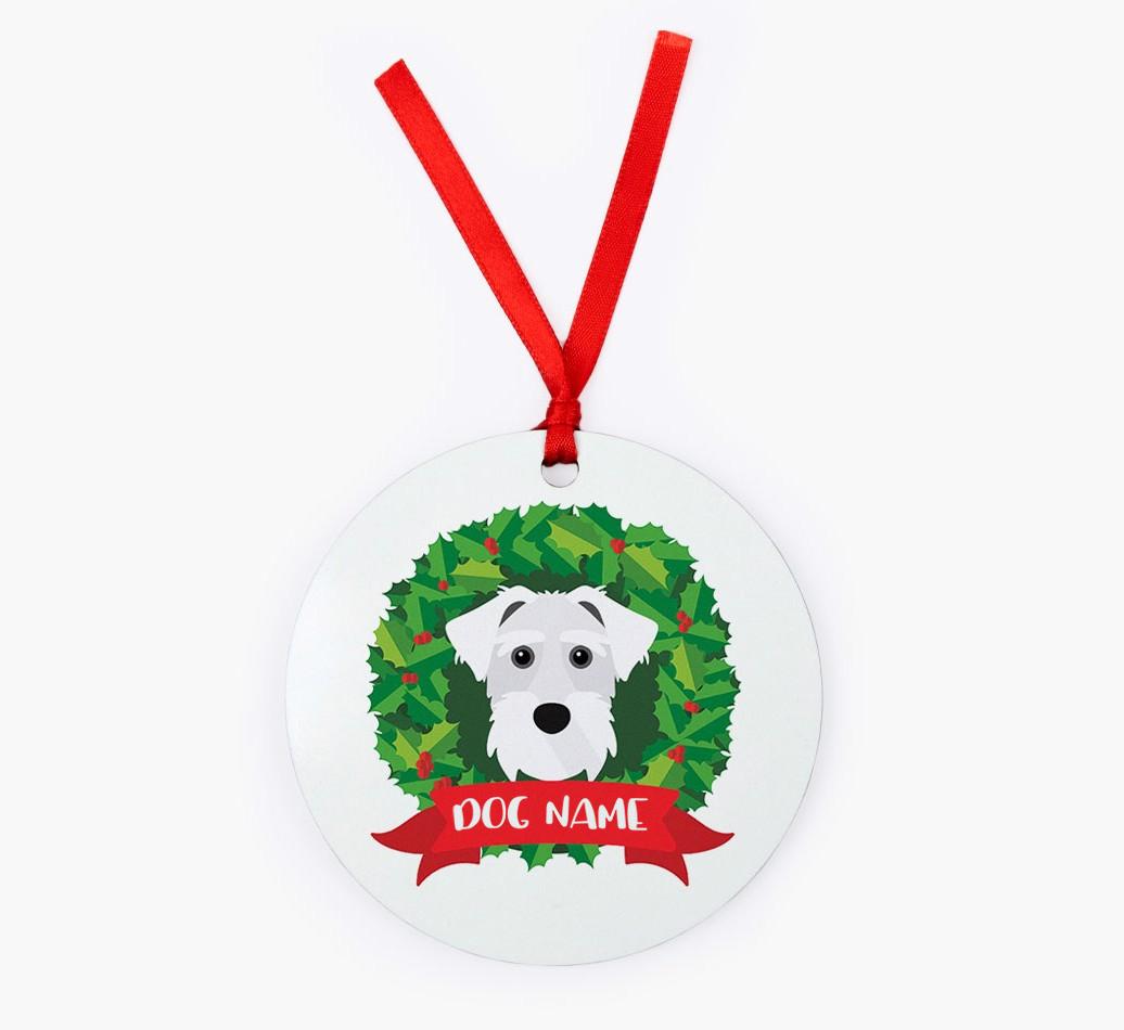 'Wreath' - Personalized {breedFullName} Christmas Decoration
