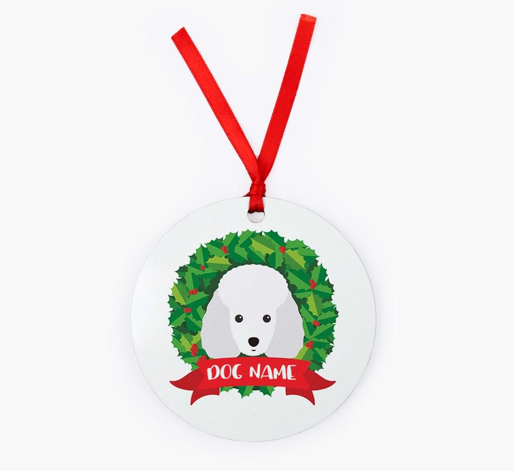 'Wreath' - Personalized {breedFullName} Christmas Decoration