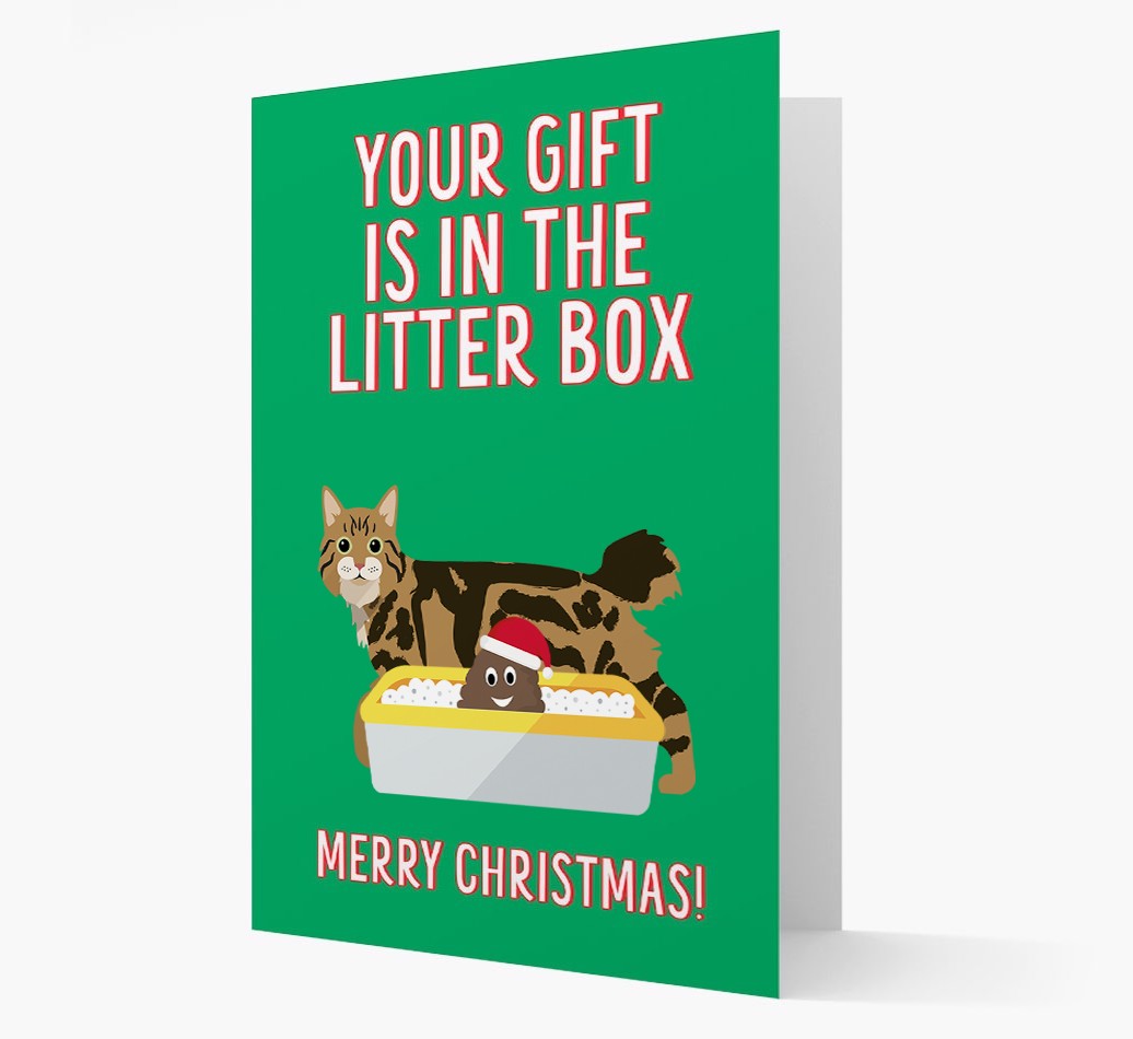 'Litter Box Gift' - Personalized {breedFullName} Card