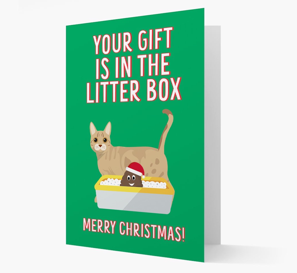 'Litter Box Gift' - Personalized {breedFullName} Card