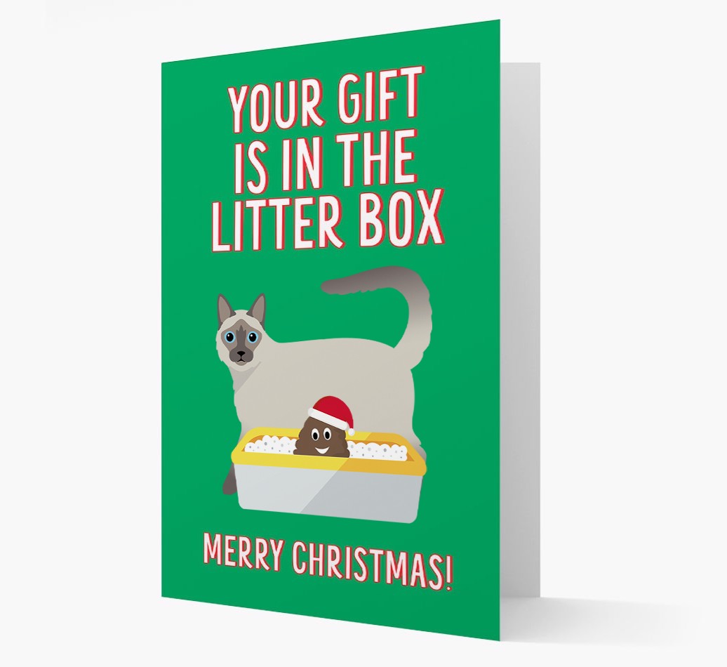 'Litter Box Gift' - Personalised {breedFullName} Card
