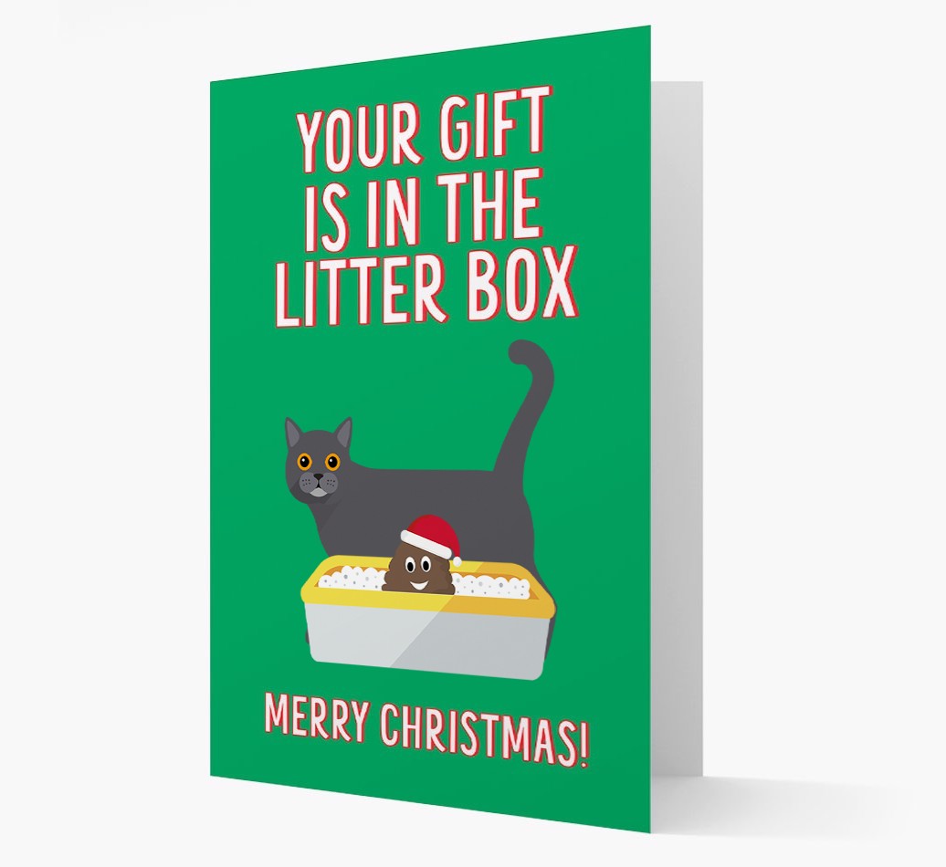 'Litter Box Gift' - Personalised {breedFullName} Card