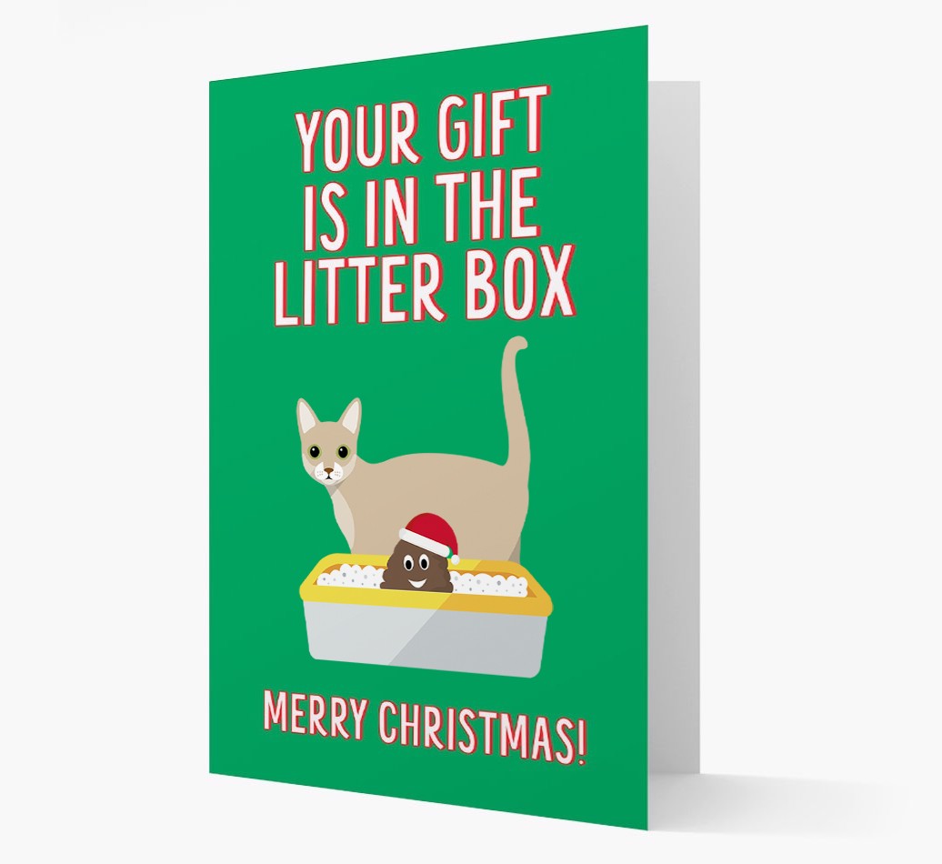 'Litter Box Gift' - Personalized {breedFullName} Card