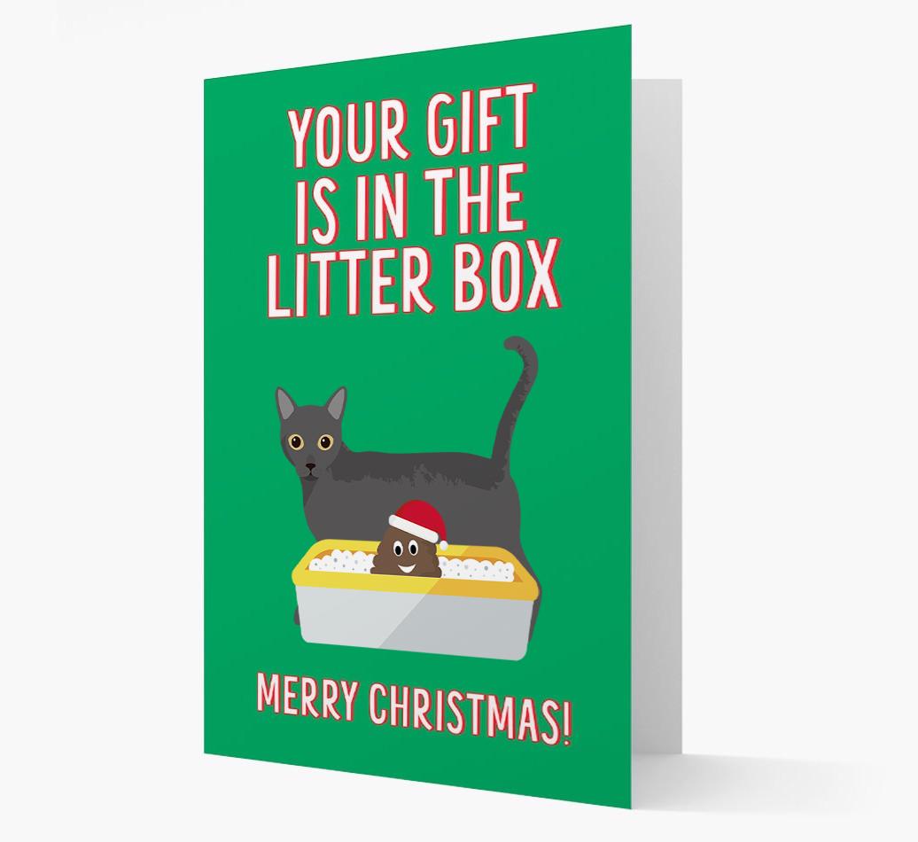 'Litter Box Gift' - Personalised {breedFullName} Card