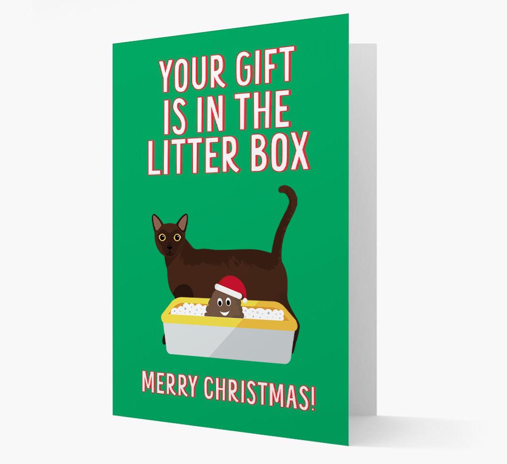 'Litter Box Gift' - Personalised {breedFullName} Card