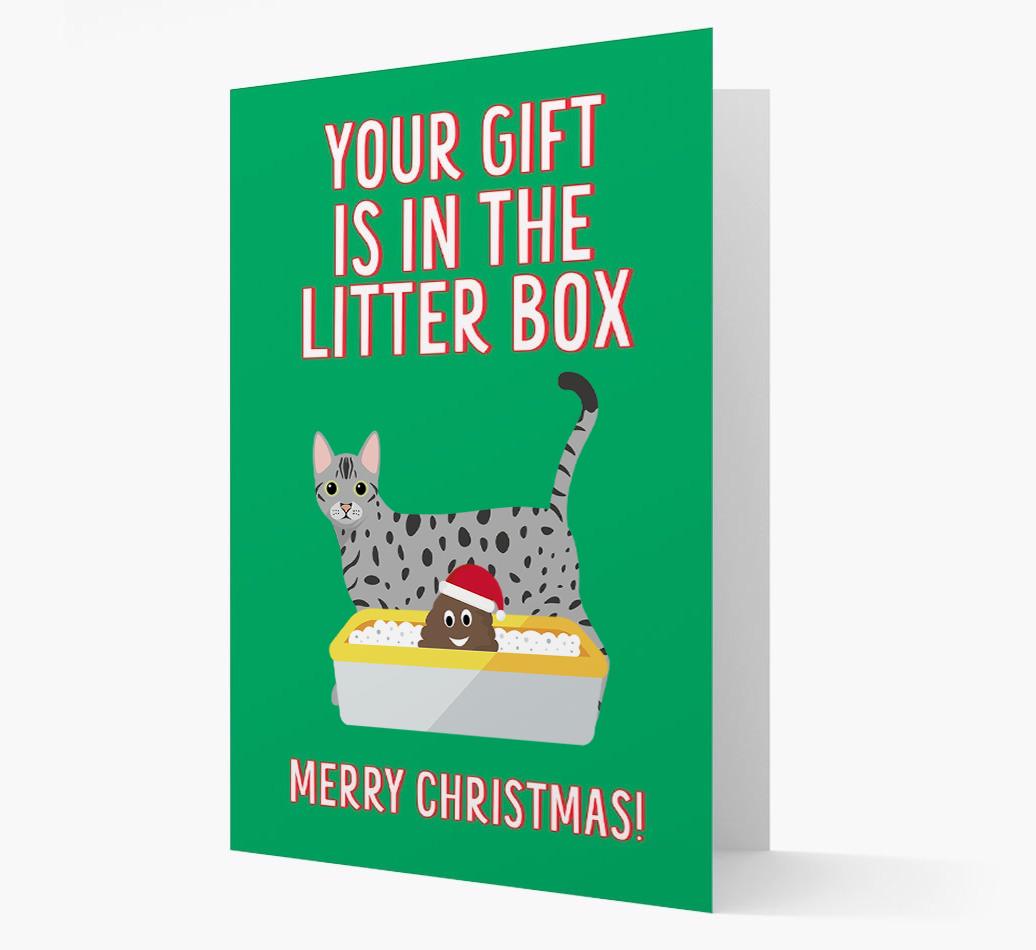 'Litter Box Gift' - Personalised {breedFullName} Card